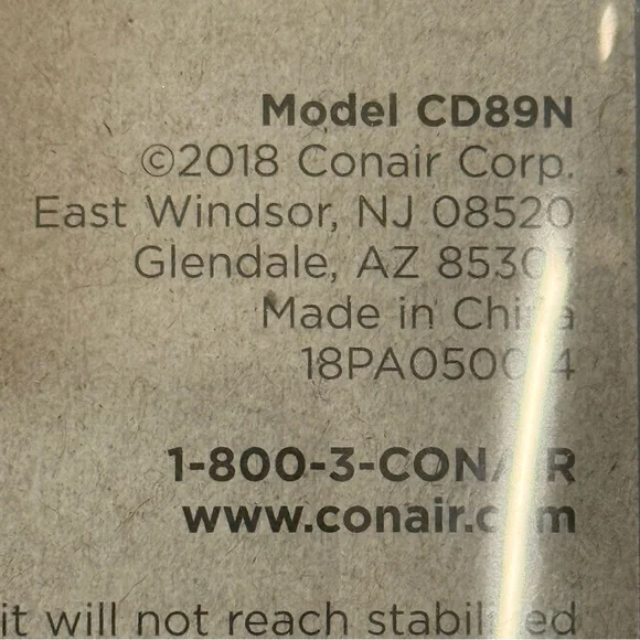 Conair 1.5 Inch Curling Iron New in Original Packaging - Model CD89N - Picture 7 of 11